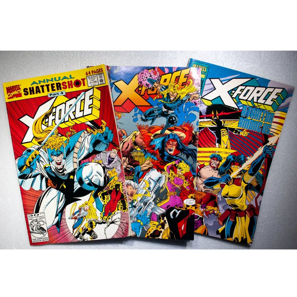 Lot of 3 X-Force Annual Comic Books 1 2 3 Marvel 1992 1993 1994 Run 1-3 90s X